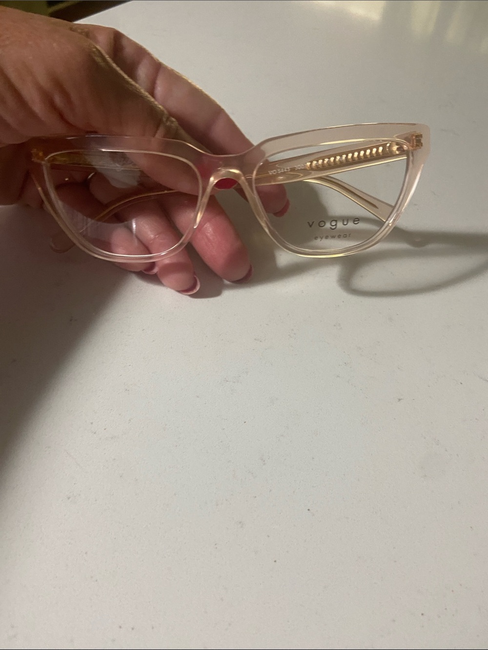 Vogue Transparent Blush Pink Women's Fashion Glasses new without tags - Picture 4 of 4